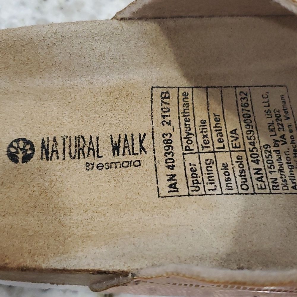 Natural Walk leather sandals by esmara, size 8.5 - Picture 6 of 8